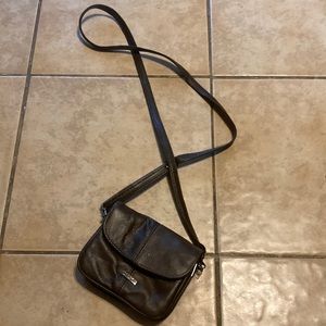 Chic Black Leather Crossbody Bag